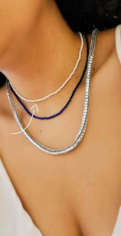 Colar Cristais Branco - comprar online