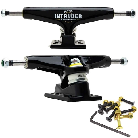 Truck de Skate Intruder Pro Series Preto 139mm Mid + PARAFUSO 3/8