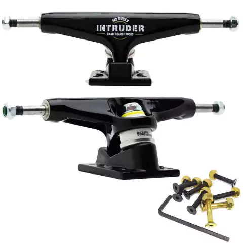 Truck de Skate Intruder Pro Series Preto 139mm Mid + PARAFUSO 3/8