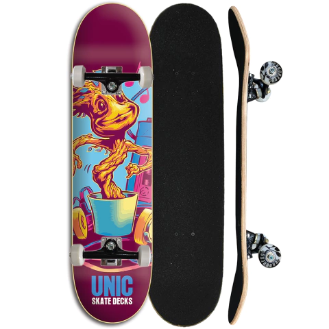 Skate para crianças e adultos completo Unic Skateboard - Groo