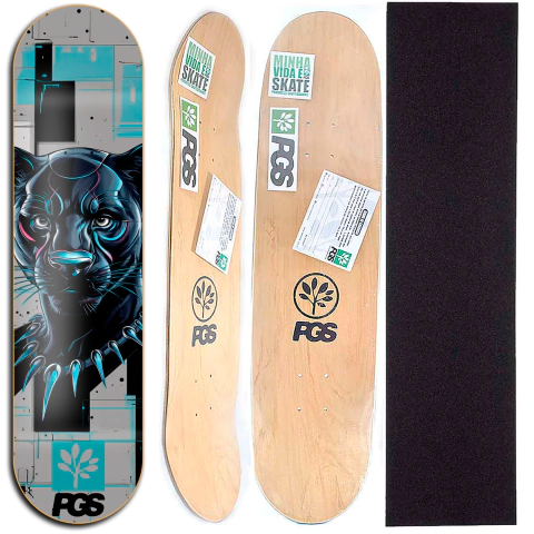 Shape de skate Progress - PGS PANTERA 8.0 + Lixa Gratis