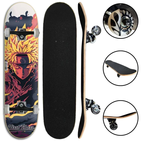 Skate completo Street Iniciante First Class - Naruto Sayajin