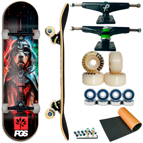 Skate montado Profissional Progress - PGS - DARTH DOG 8.0