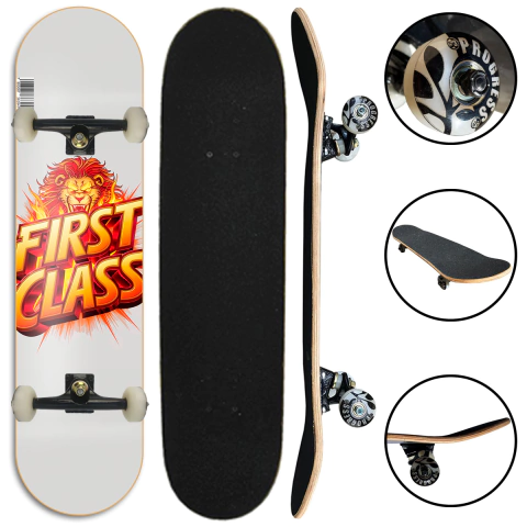 Skate completo Street Iniciante First Class - Leão de Fogo