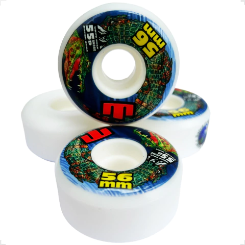 Roda de Skate Moska 56mm Solar 55d Dureza - Crocodillo
