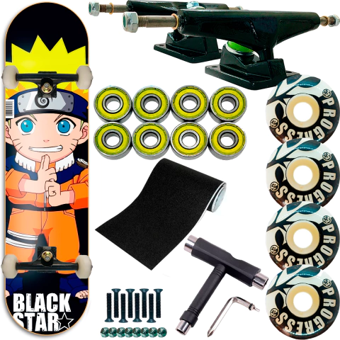 Skate Street Completo Iniciante Black Star - NARUTU CHAVE - comprar online