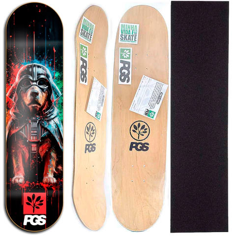 Shape de skate Progress - PGS DARTH DOG 8.0 + Lixa Gratis