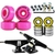 Kit com Truck PGS Iniciante, Roda iniciante Rosa parafuso de base 3/8 e Rolamento Abec