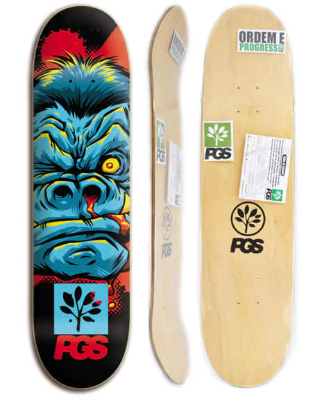 Shape de skate Profissional PGS Monkey 7.8 + Lixa Gratis