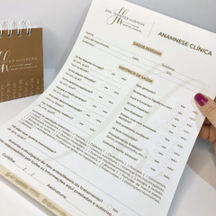 Bloco personalizado A4 21x29,7cm | Anamnese Receituário Ficha