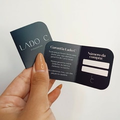 Certificado de Garantia | Verniz localizado + Cantos arredondados + Vinco