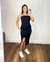 vestido tomara que caia midi