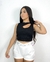 Cropped recorte gota ribana - loja online