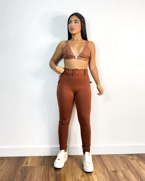 Calça poliamida cinto - comprar online