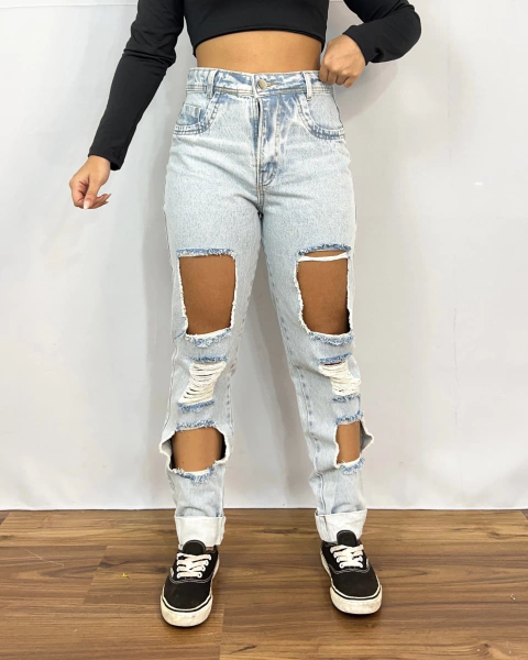 calça mom destroyed