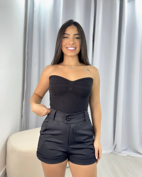 Cropped tricot modal tomara que caia - comprar online