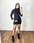 vestido gola alta canelado - comprar online