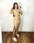 vestido recorte gola longo - comprar online