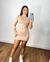 vestido gola alta canelado