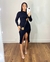 vestido midi lateral aberta - comprar online