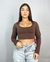 Cropped decote redondo