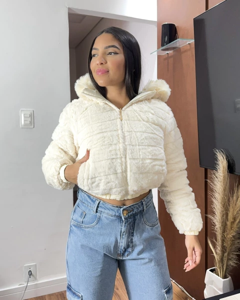 Jaqueta puffer Peluciada dupla face off - comprar online