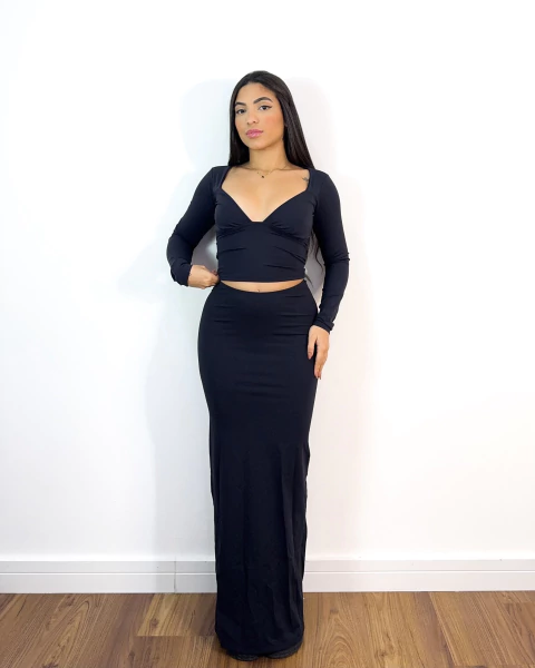 Saia longa poliamida