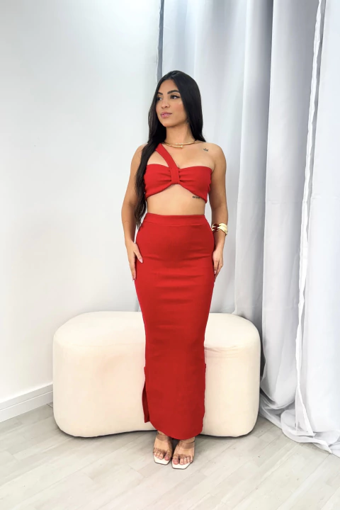 Conjunto longo cropped cruzado - comprar online