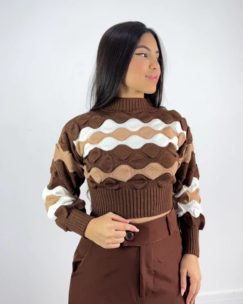 Cropped tricot modal ondas - comprar online