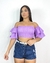 Cropped lastex babado curto - comprar online