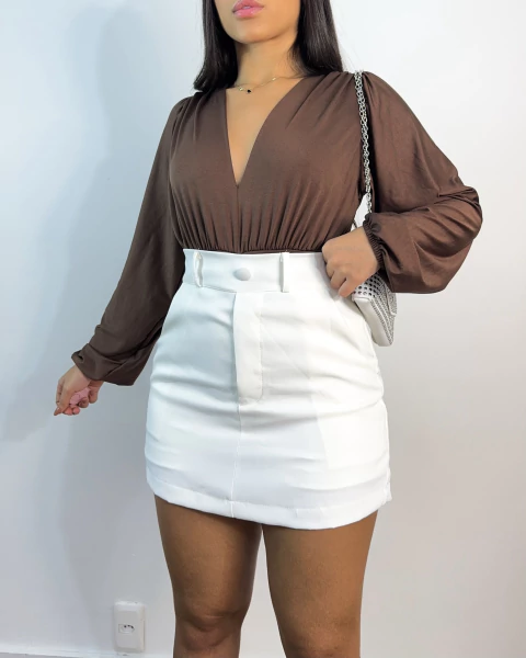 short saia Alfaiataria botão - comprar online