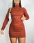 vestido gola alta canelado - Prin Modas
