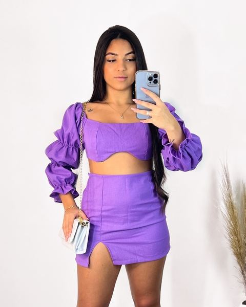 Conjunto linho saia