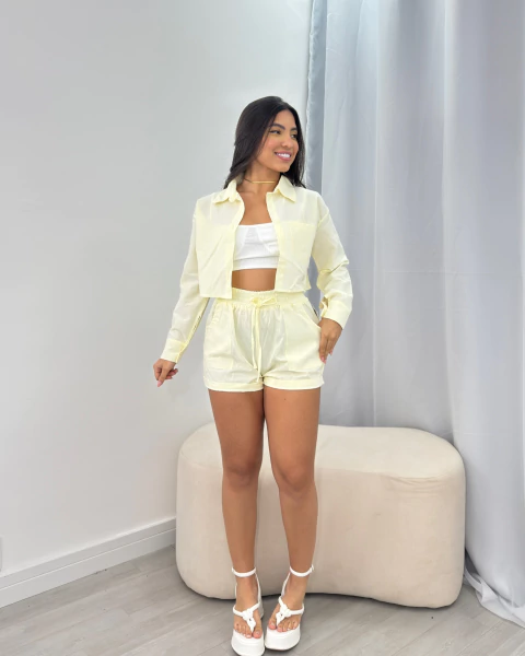 Conjunto Becca liso manga longa