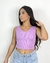 Cropped decote V ribana na internet