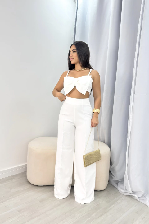 Conjunto calça laço alfaiataria - comprar online