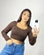 cropped ribana decote quadrado - Prin Modas