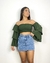 cropped lastex babado - comprar online