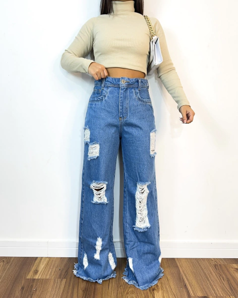 Wide leg destroyed (lavagem média)