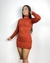 vestido gola alta ribana - comprar online