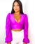 cropped acetinado decote V - comprar online