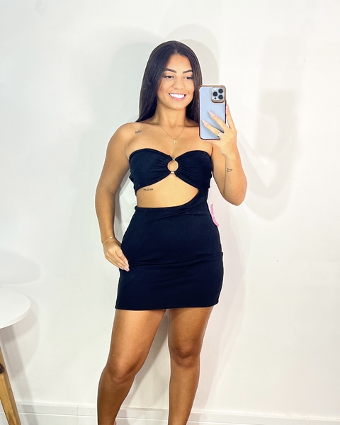 vestido malibu curto