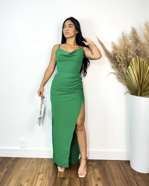 Vestido longo fenda duna - comprar online