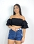 Cropped lastex babado curto na internet