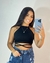 Cropped canelado amarração - comprar online