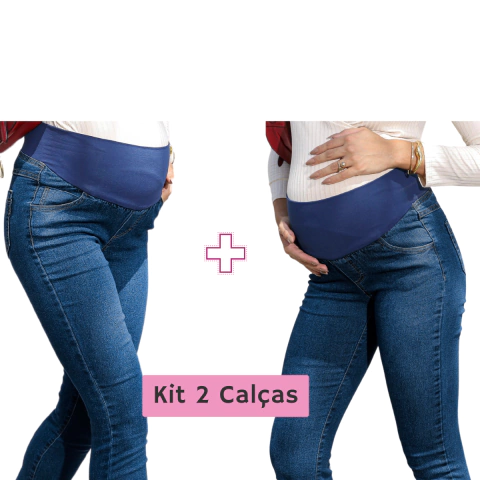 Kit 2 Calças Marina Jeans Gestante