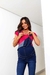Macacão Gestante Camila Jeans com Elastano - Gestante & Cia / Frete Grátis 