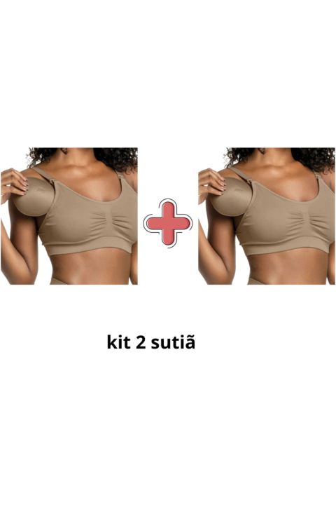 Kit 2 Sutiã Amamentação com Bojo Removível sem Costura