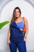 Macacão Barriga Comprido Jeans - Gestante & Cia / Frete Grátis 