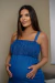 Vestido Carol de Lastex Jeans Leve - Gestante & Cia / Frete Grátis 